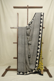 Black White HBP Cotton Saree - SRBWCS3399