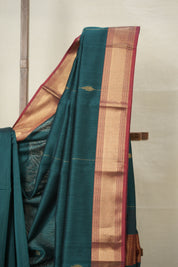 Peacock Green Maheshwari Saree - SRPGMS902