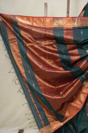 Peacock Green Maheshwari Saree - SRPGMS902