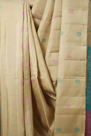 Cream Kanjivaram Silk Saree - SRCKSS974