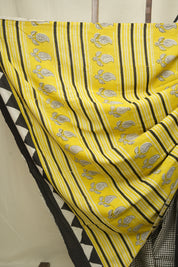 Black White HBP Cotton Saree - SRBWCS3399