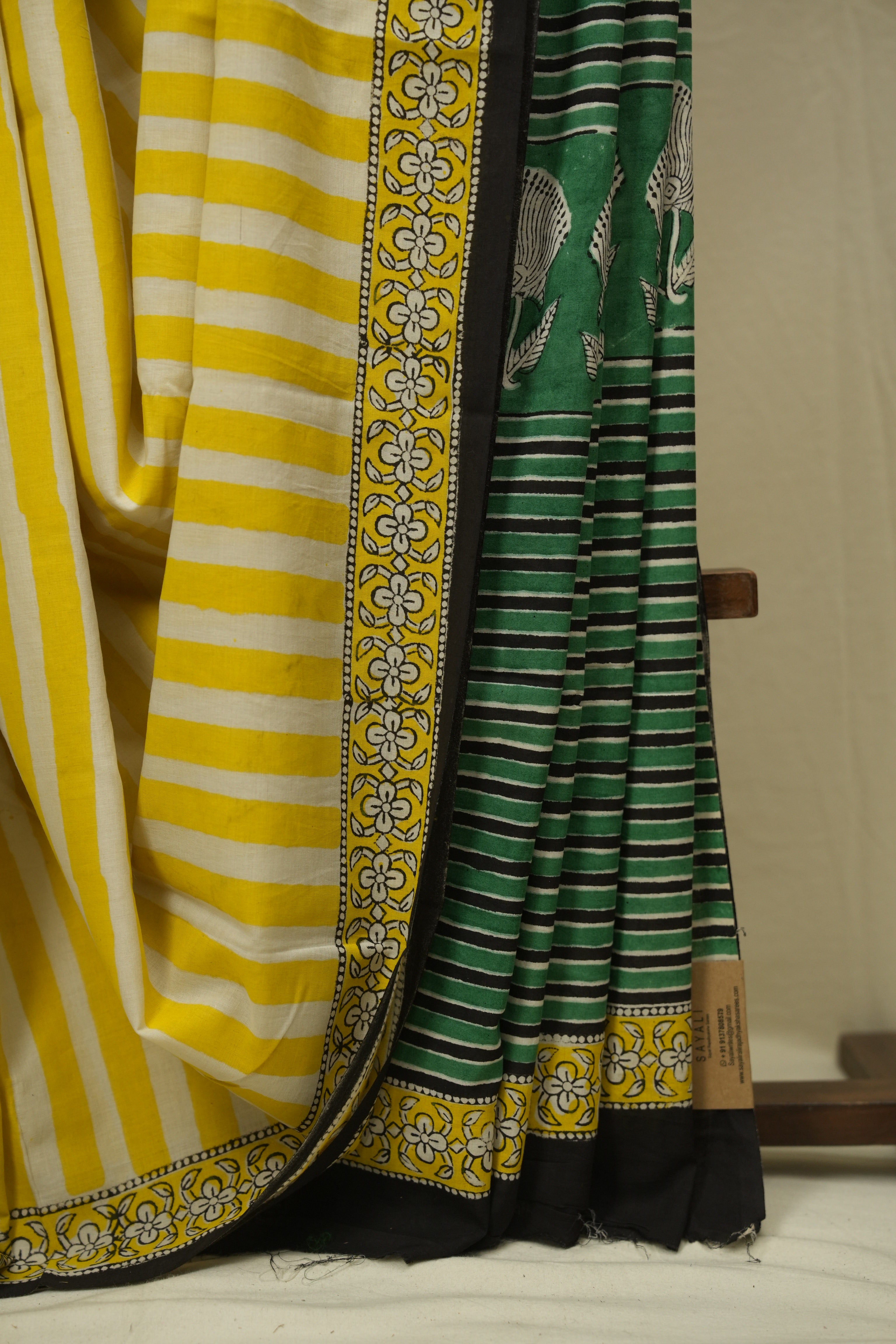 Yellow HBP Cotton Saree - SRYCS3400