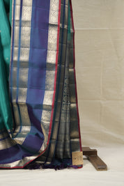 Turquoise Green Kanjivaram Silk Saree - SRTGKSS981
