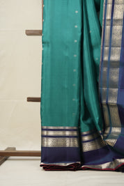 Turquoise Green Kanjivaram Silk Saree - SRTGKSS981