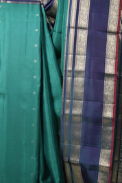 Turquoise Green Kanjivaram Silk Saree - SRTGKSS981