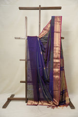 Two Tone Purple Maheshwari Saree - SRTTPMS904