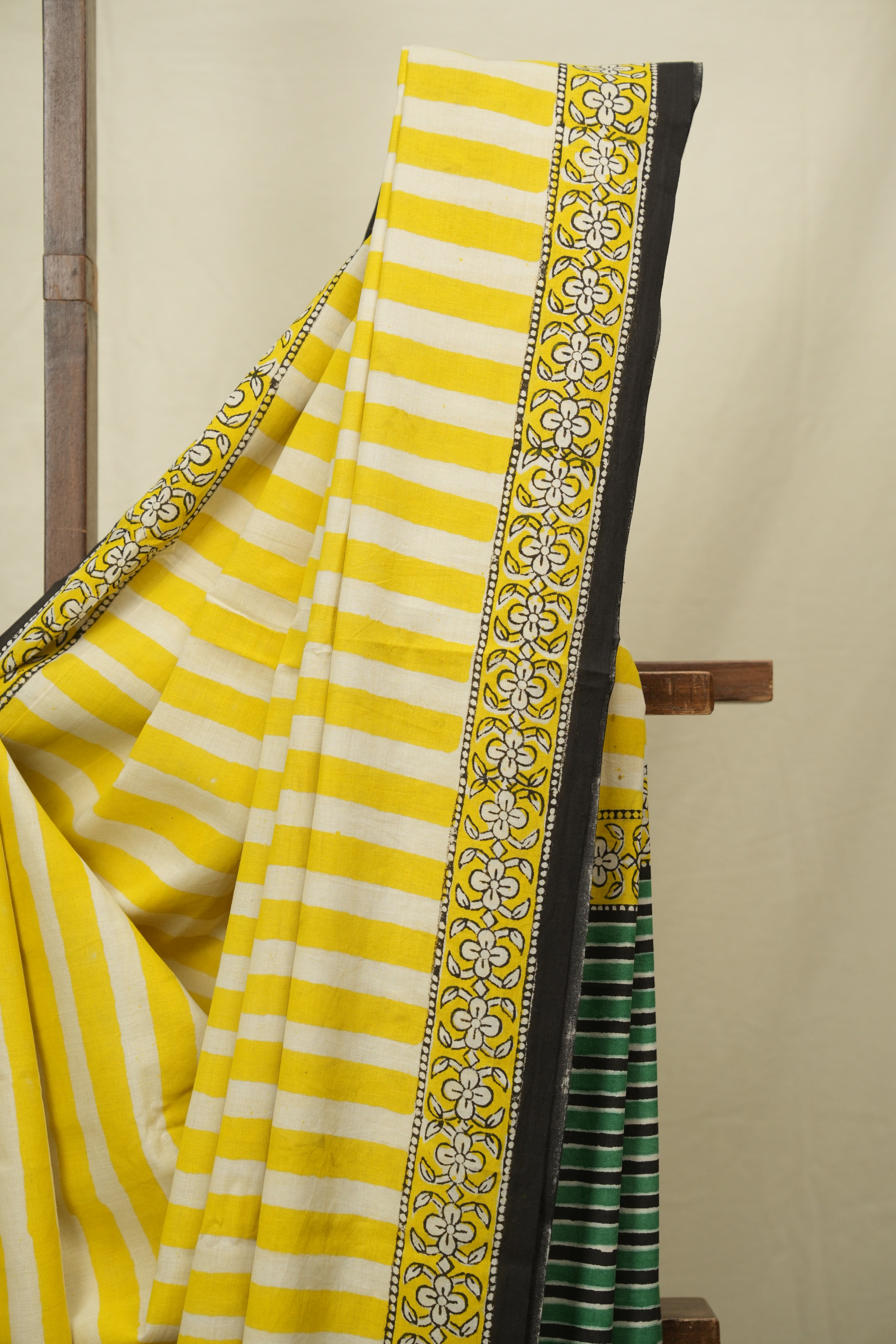 Yellow HBP Cotton Saree - SRYCS3400