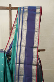 Turquoise Green Kanjivaram Silk Saree - SRTGKSS981