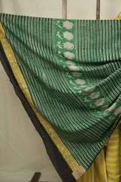 Yellow HBP Cotton Saree - SRYCS3400