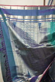 Turquoise Green Kanjivaram Silk Saree - SRTGKSS981