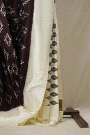 Wine Pochampalli Silk Ikat Saree - SRWPSIS291