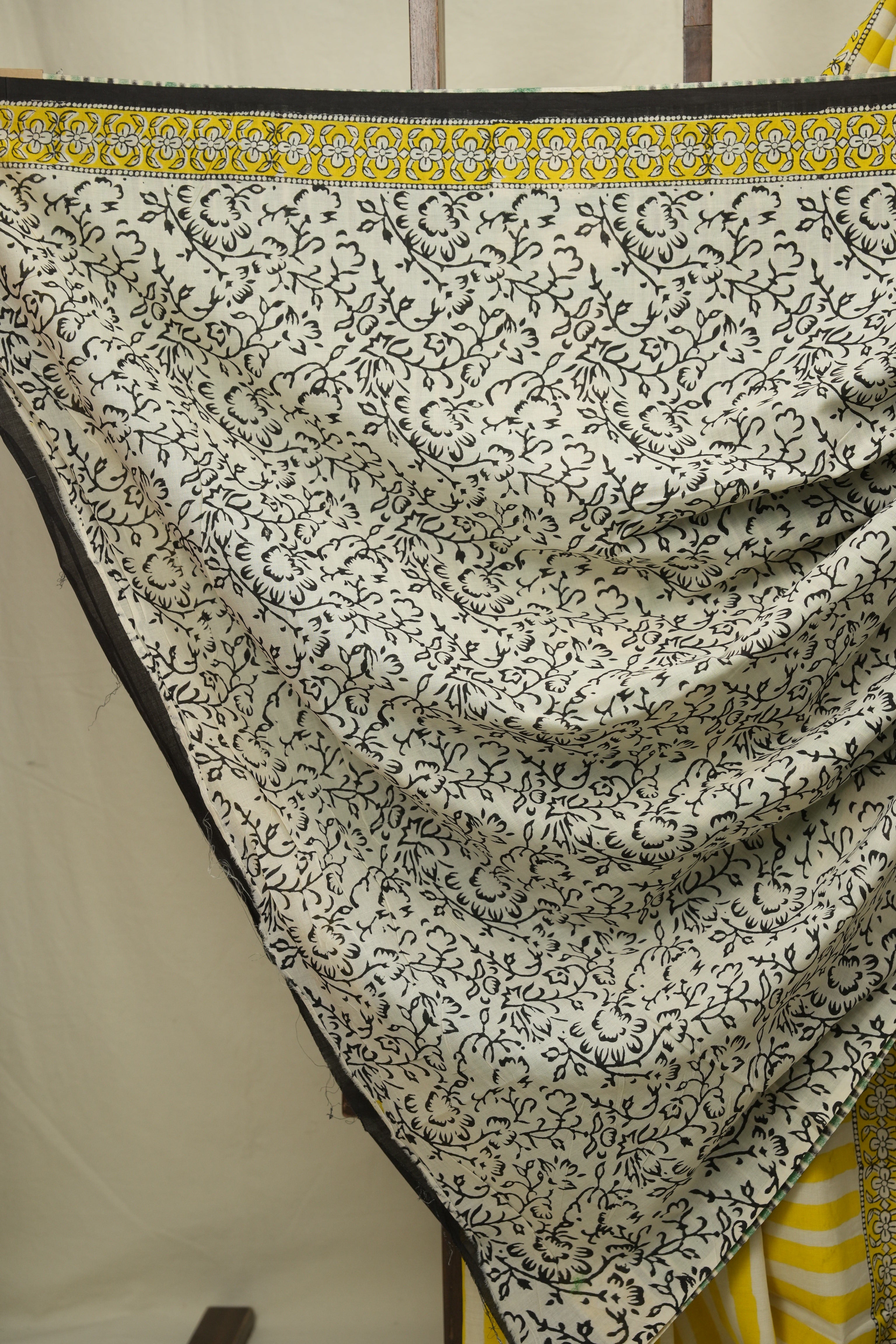 Yellow HBP Cotton Saree - SRYCS3400