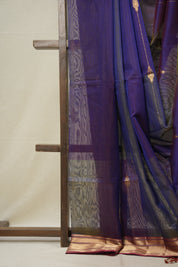 Two Tone Purple Maheshwari Saree - SRTTPMS904