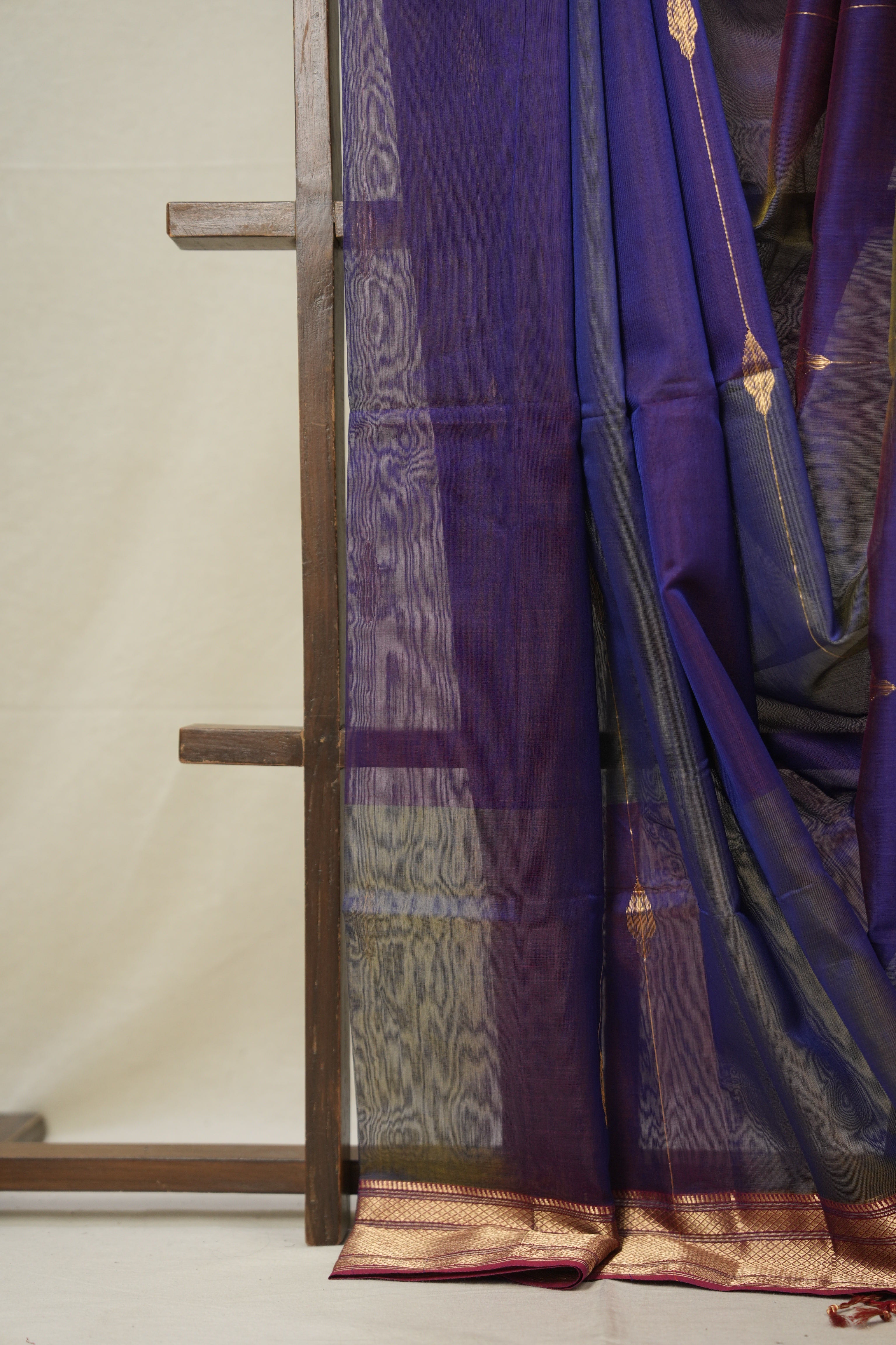 Two Tone Purple Maheshwari Saree - SRTTPMS904