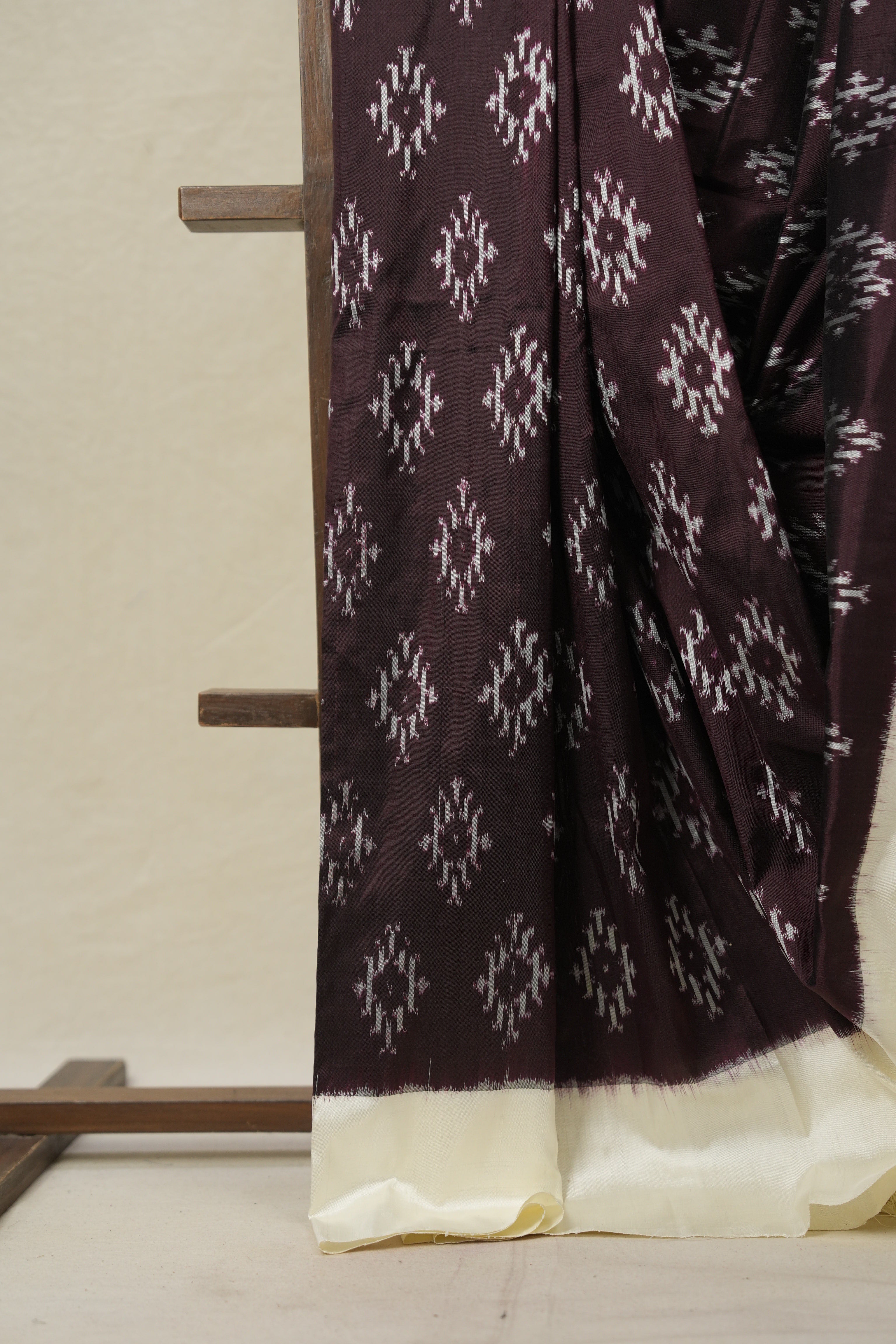 Wine Pochampalli Silk Ikat Saree - SRWPSIS291