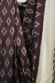 Wine Pochampalli Silk Ikat Saree - SRWPSIS291