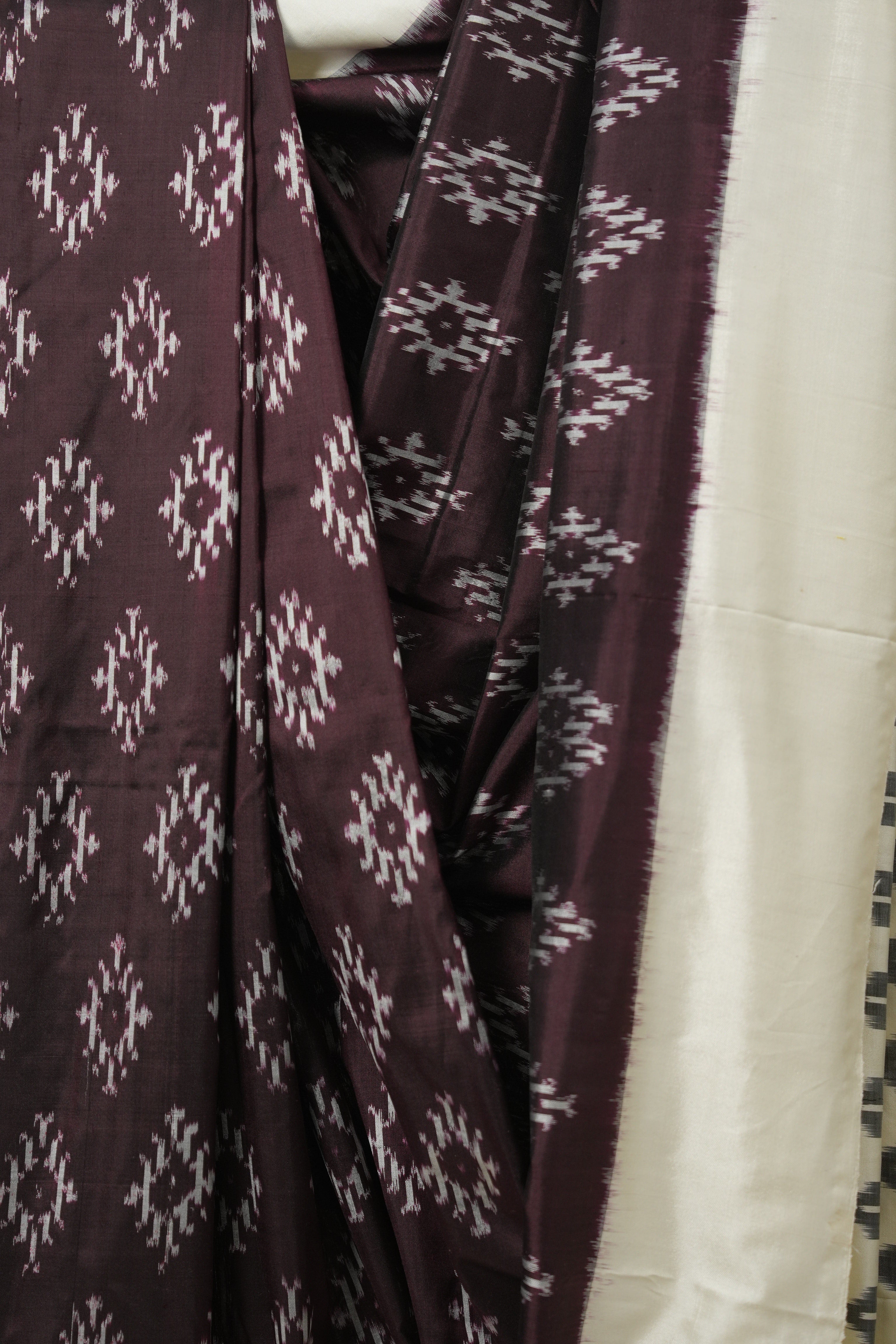 Wine Pochampalli Silk Ikat Saree - SRWPSIS291