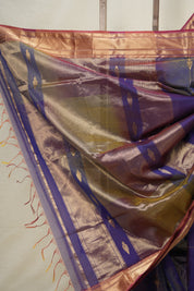 Two Tone Purple Maheshwari Saree - SRTTPMS904