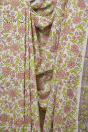 White HBP Cotton Saree - SRWCS3401