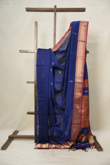 Blue Maheshwari Saree - SRBMS903