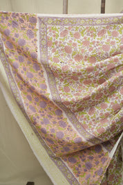 White HBP Cotton Saree - SRWCS3401