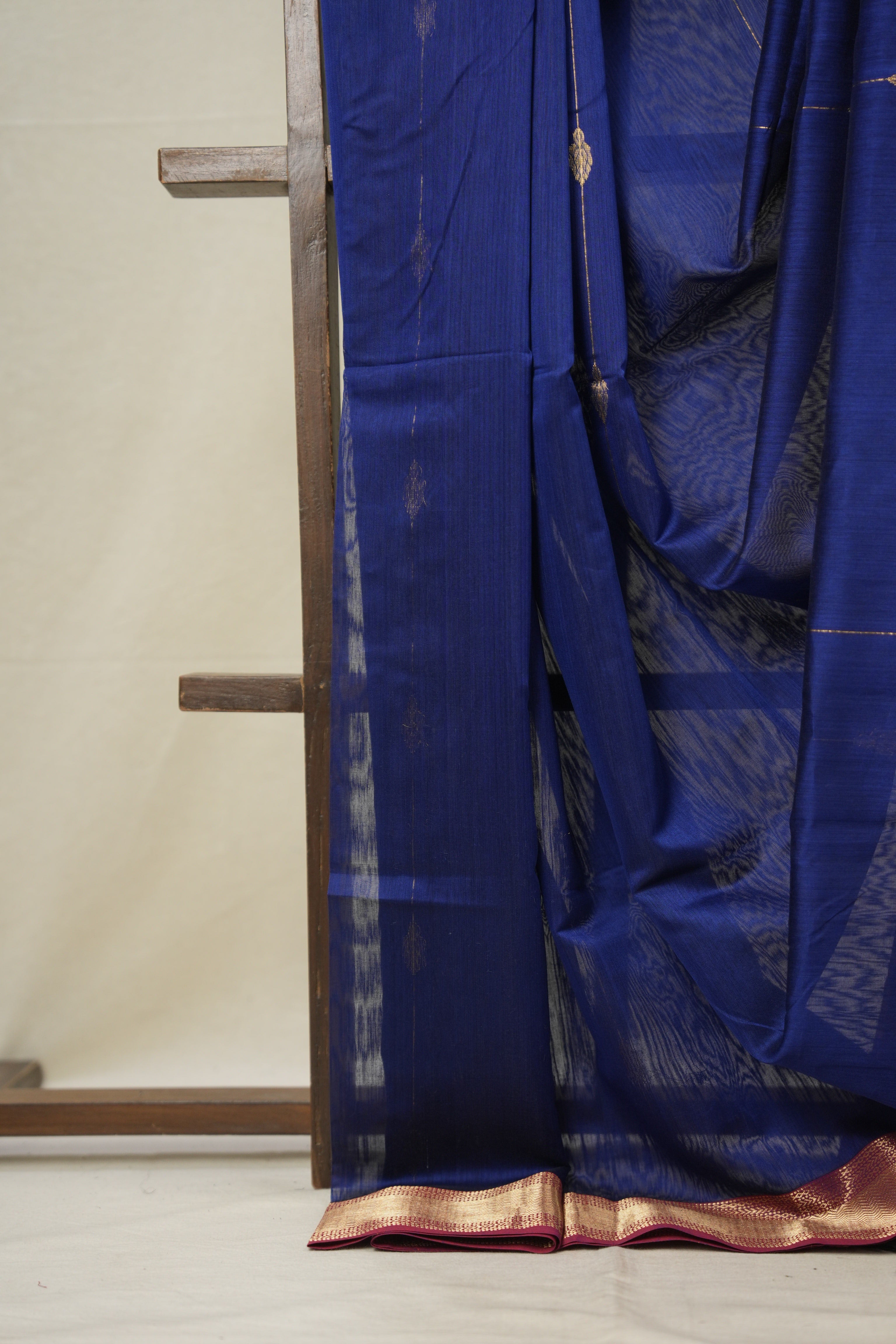 Blue Maheshwari Saree - SRBMS903