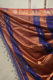 Blue Maheshwari Saree - SRBMS903