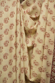 Cream HBP Cotton Saree - SRCCS3402