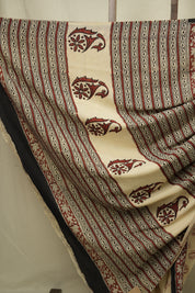 Cream HBP Cotton Saree - SRCCS3402