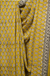 Yellow HBP Cotton Saree - SRYCS3403