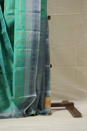 Turquoise Kanjivaram Silk Saree - SRTKSS979
