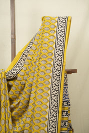 Yellow HBP Cotton Saree - SRYCS3403