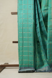 Turquoise Kanjivaram Silk Saree - SRTKSS979