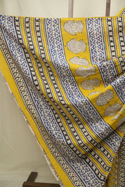 Yellow HBP Cotton Saree - SRYCS3403