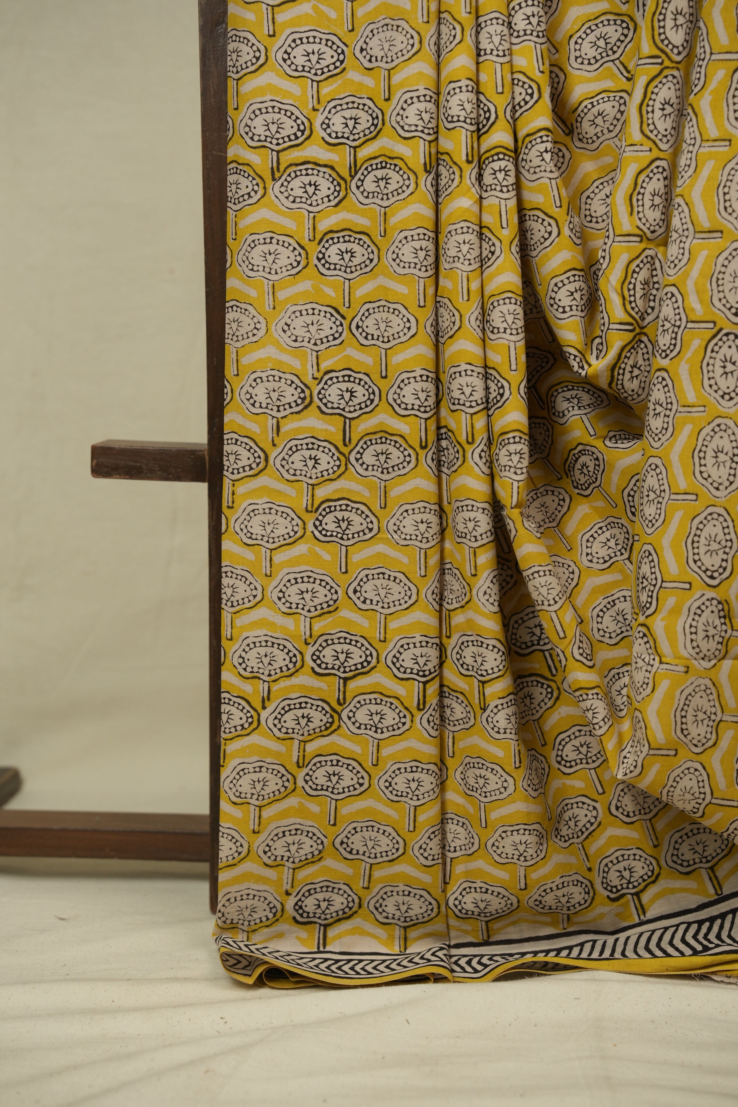 Yellow HBP Cotton Saree - SRYCS3454