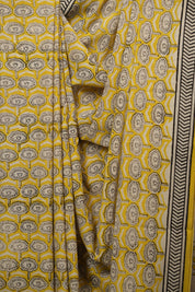 Yellow HBP Cotton Saree - SRYCS3454