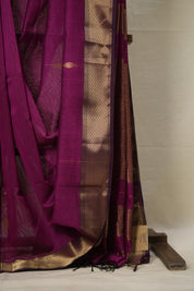 Magenta Maheshwari Saree - SRMMS906