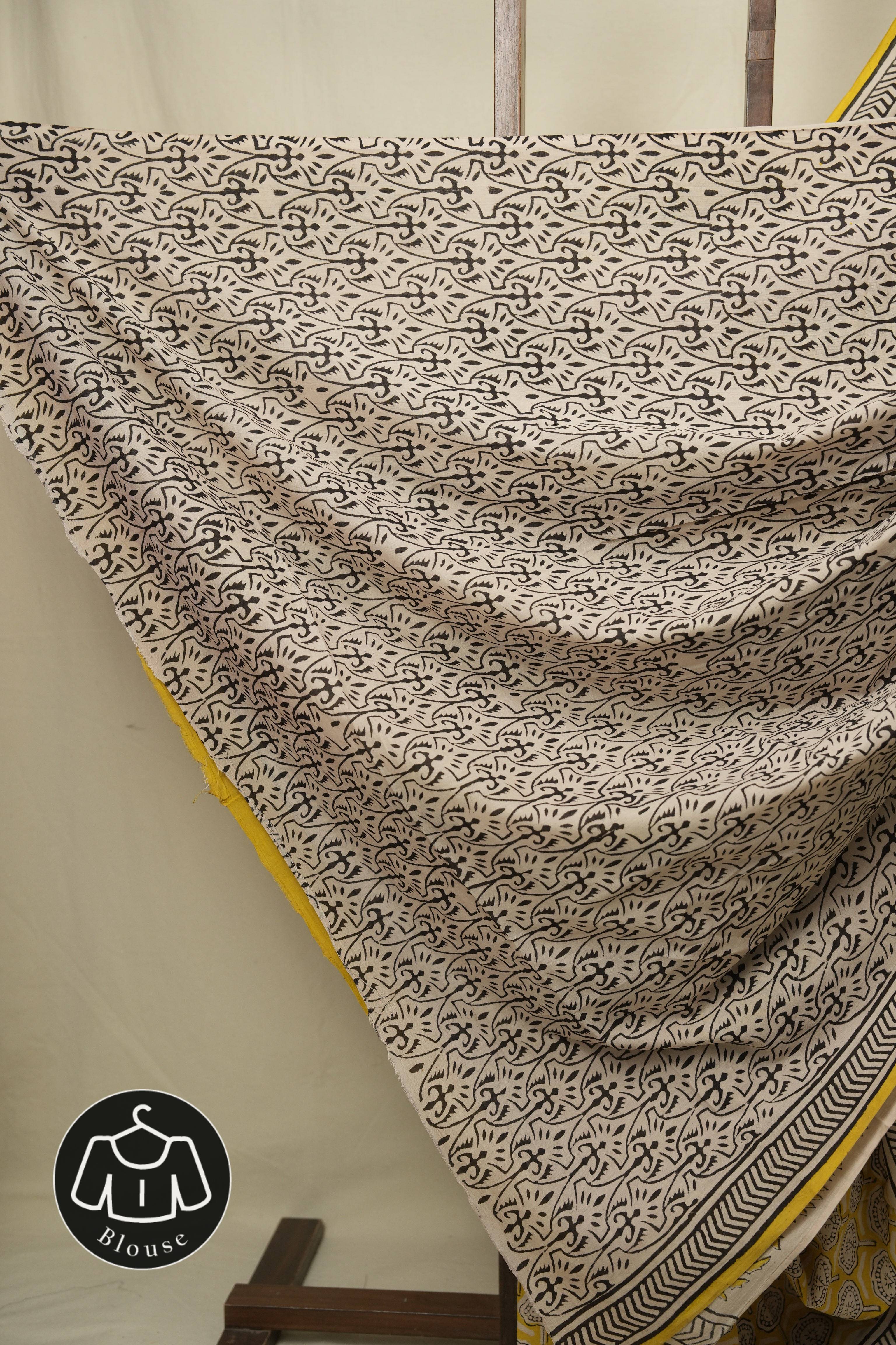 Yellow HBP Cotton Saree - SRYCS3454