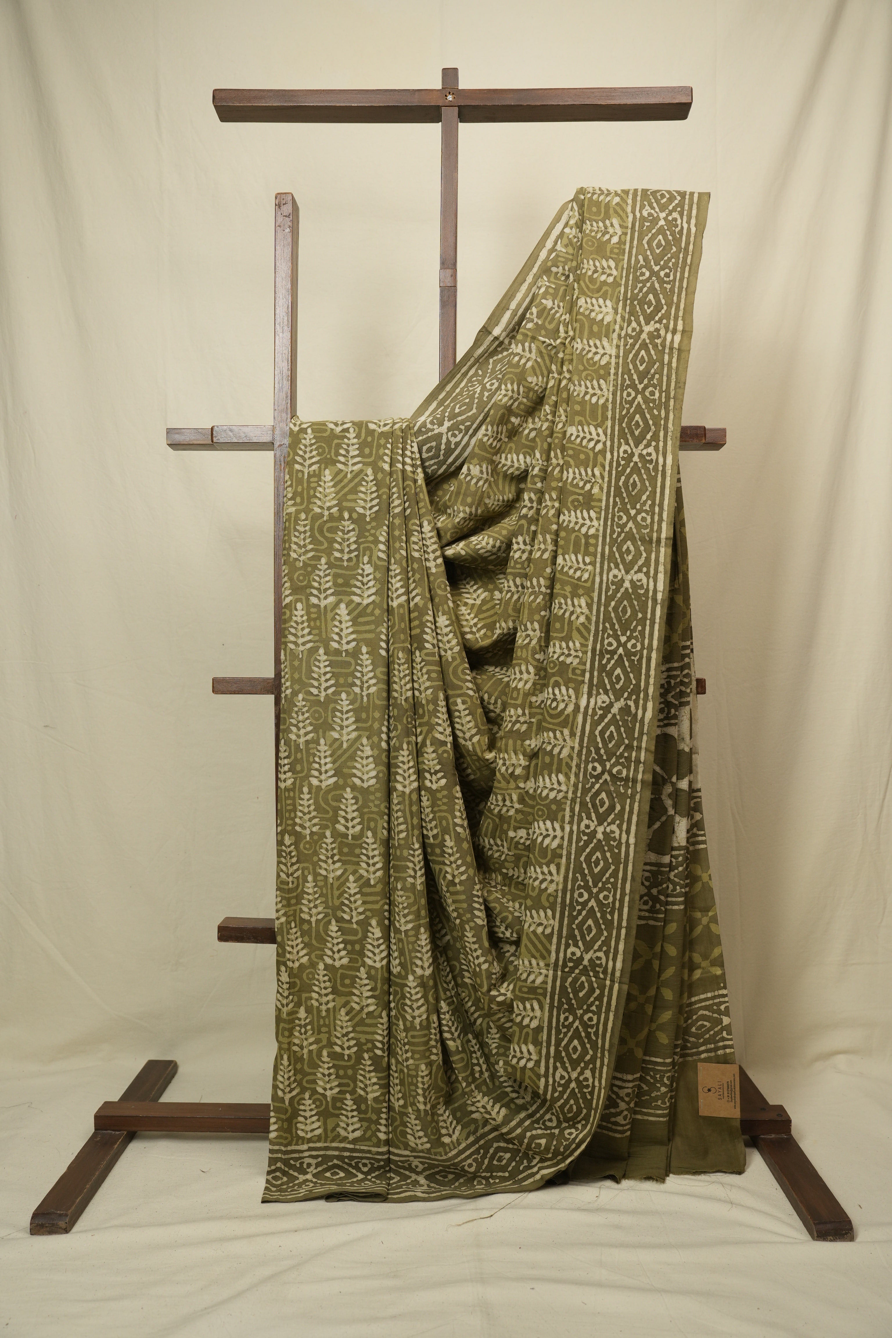 Mehendi HBP Cotton Saree - SRMCS3404