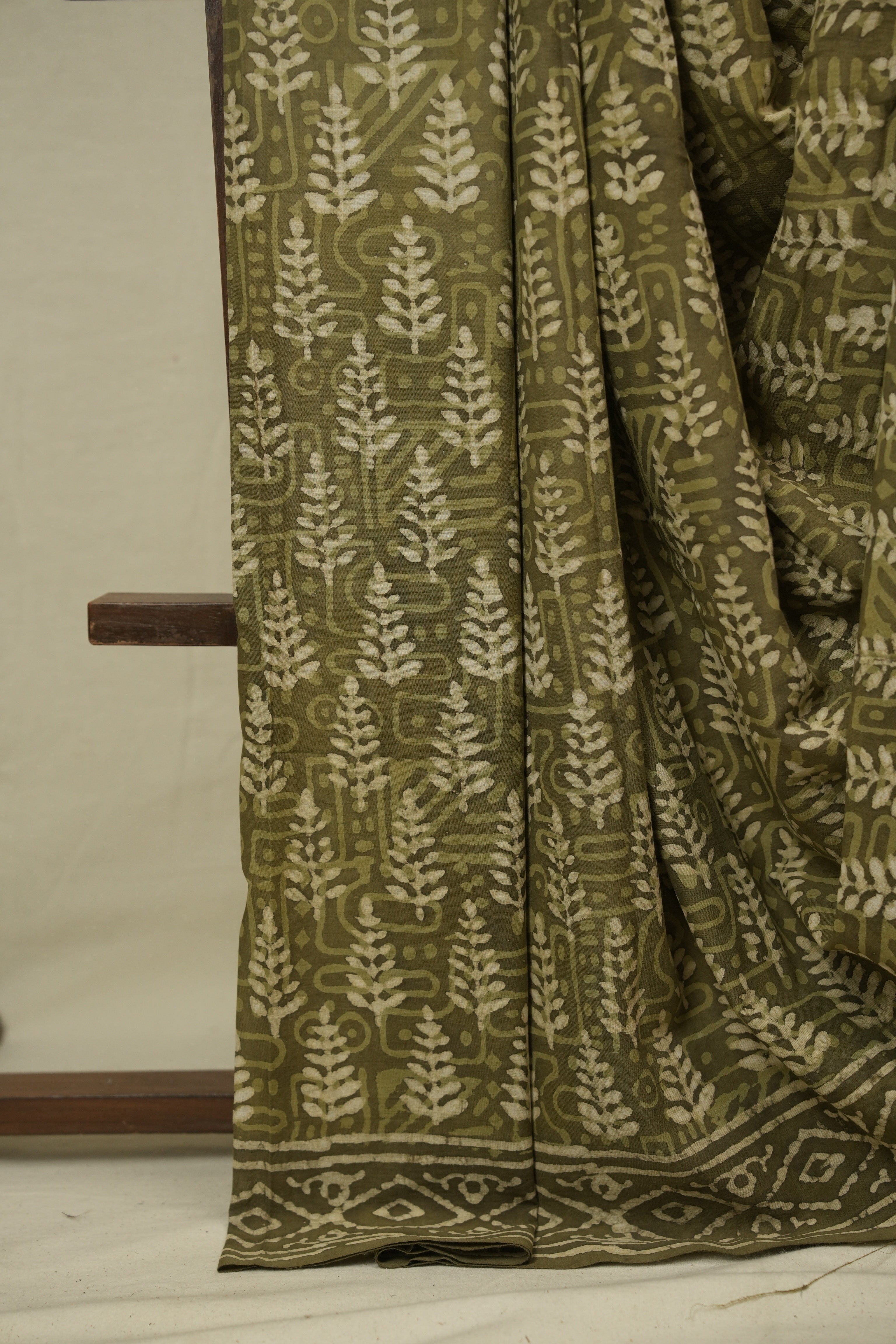 Mehendi HBP Cotton Saree - SRMCS3404