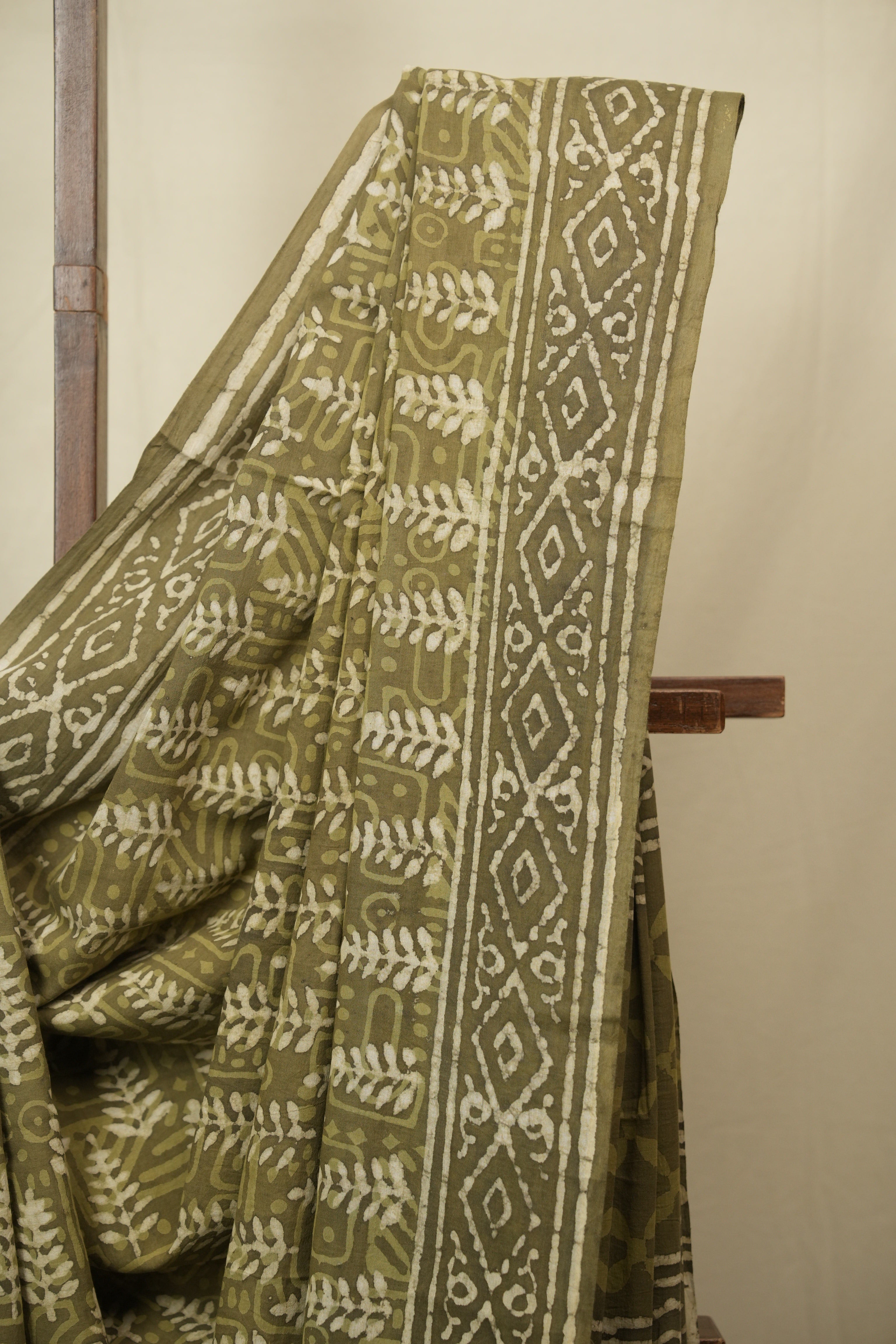 Mehendi HBP Cotton Saree - SRMCS3404