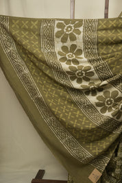 Mehendi HBP Cotton Saree - SRMCS3404