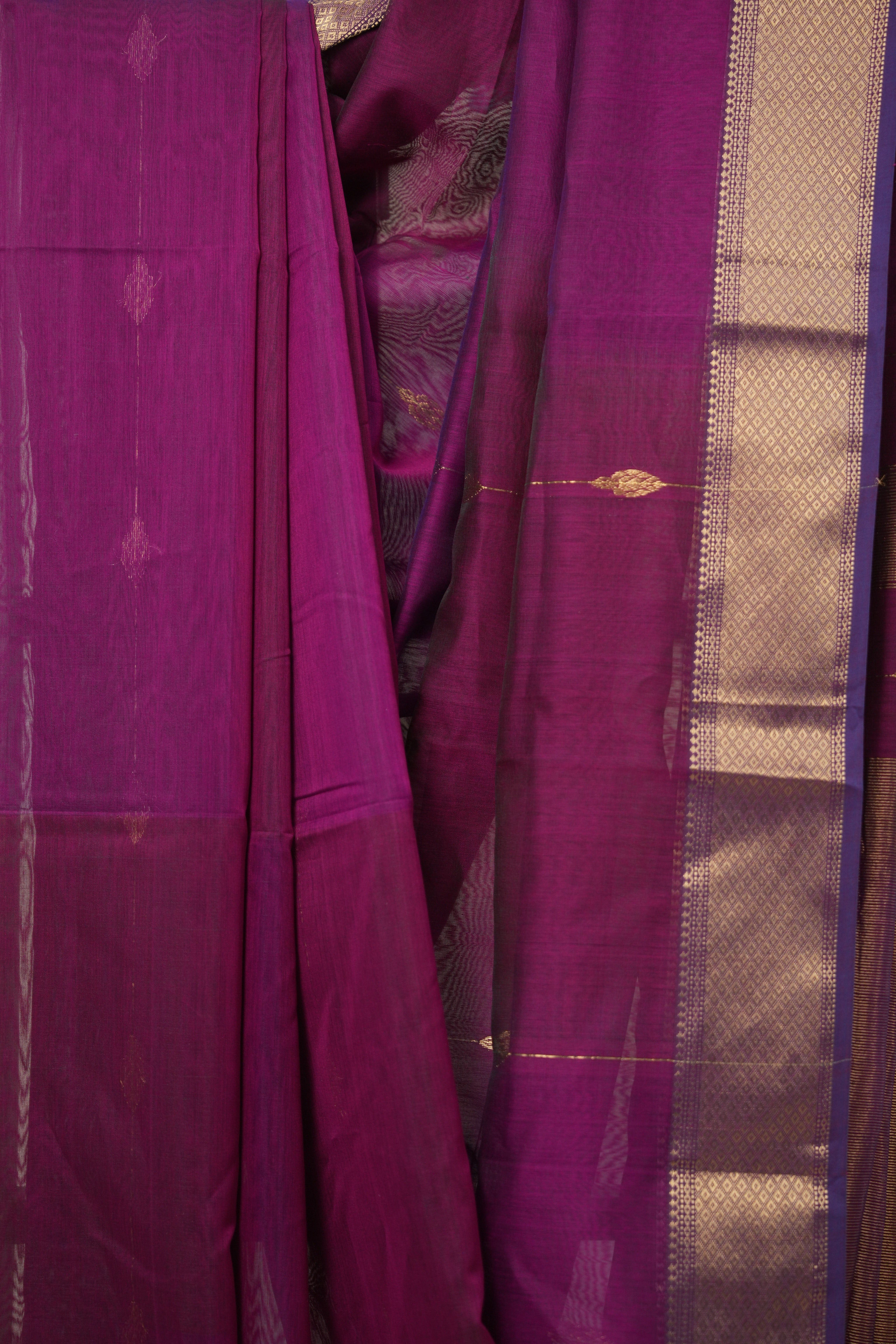 Magenta Maheshwari Saree - SRMMS909