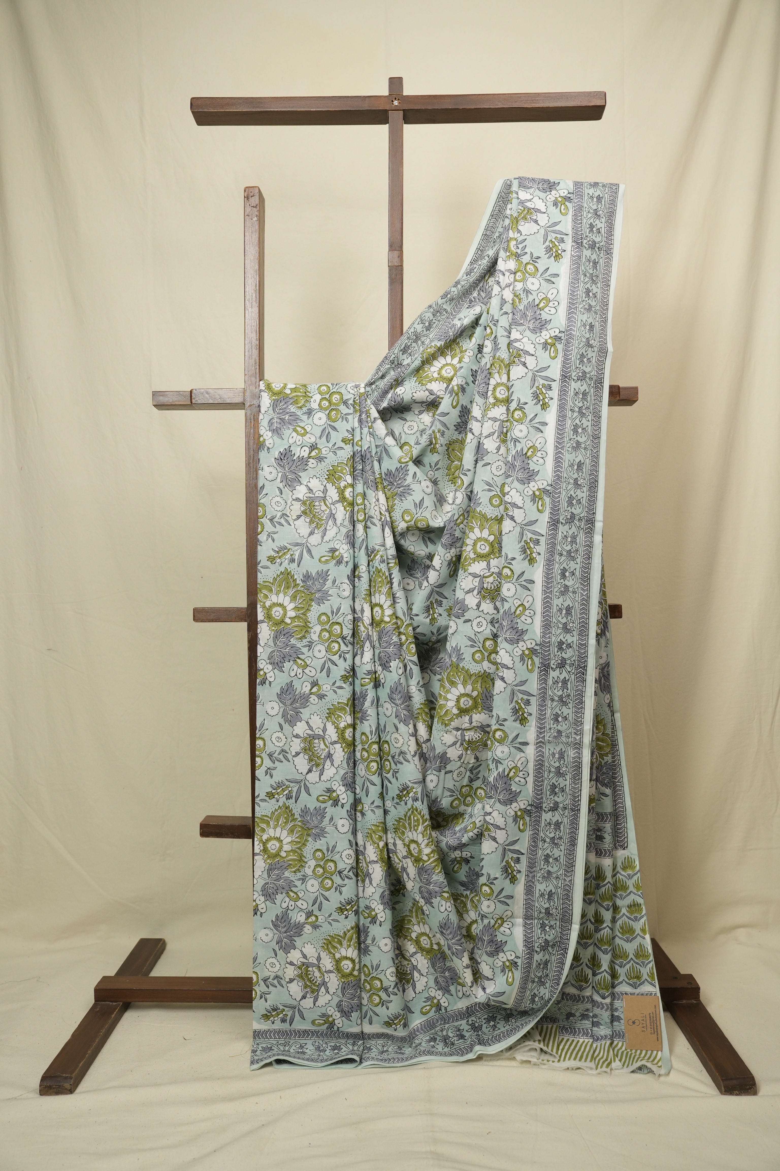 Mint HBP Cotton Saree - SRMCS3405