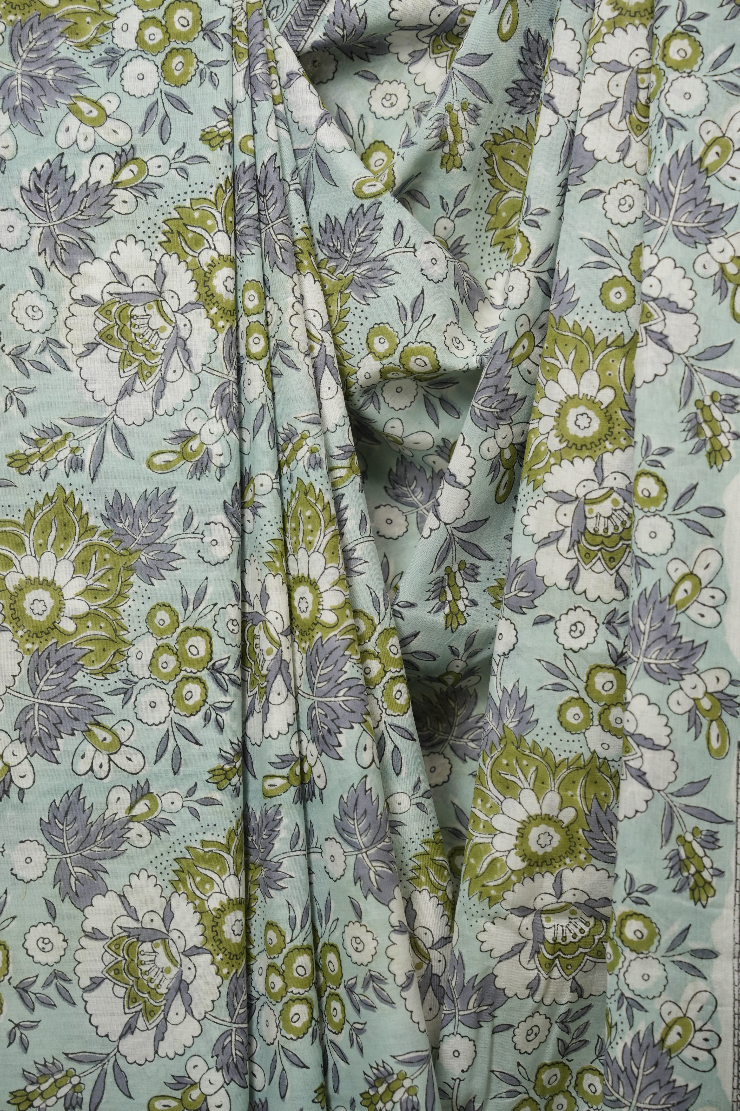 Mint HBP Cotton Saree - SRMCS3405