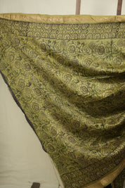 Black HBP Cotton Silk Saree With Maheshwari Border - SRBCSS1812