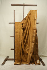 Mustard HBP Cotton Silk Saree With Maheshwari Border - SRMCSS1811