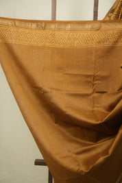 Mustard HBP Cotton Silk Saree With Maheshwari Border - SRMCSS1811