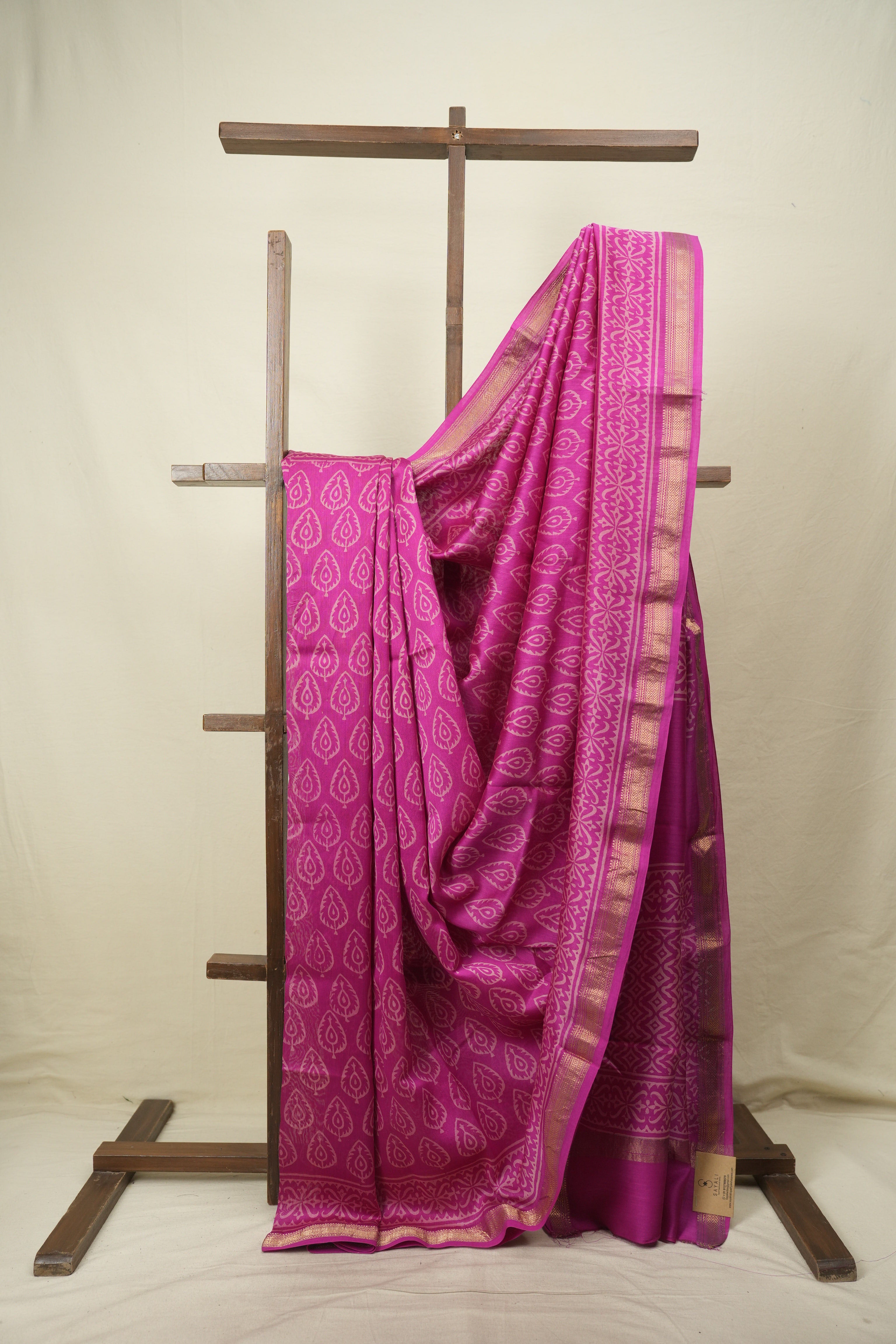 Pink HBP Cotton Silk Saree With Maheshwari Border - SRPCSS1814