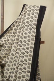 Off White HBP Cotton Saree - SROWCS3457